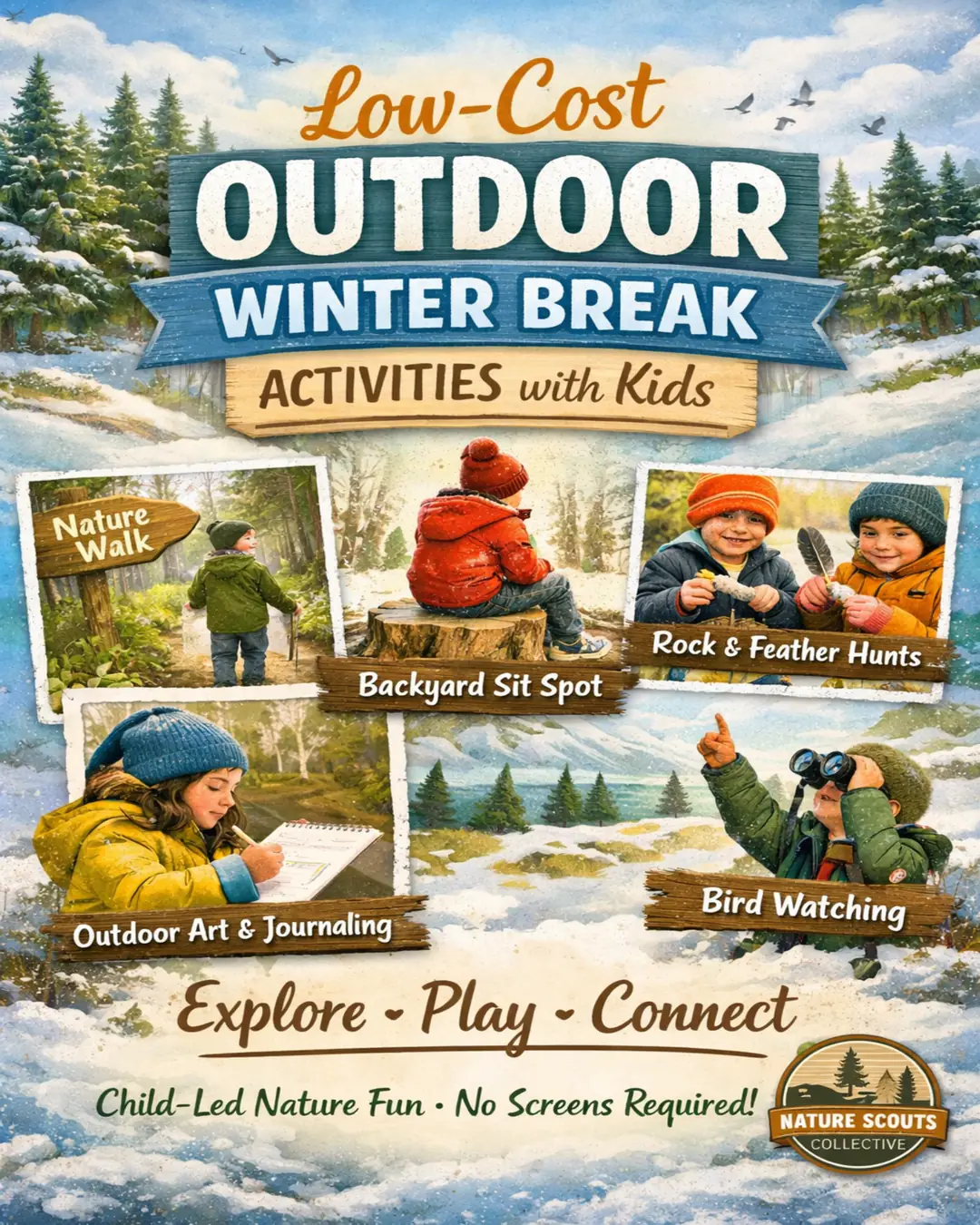 Low-Cost Outdoor Ways to Connect With Your Kids During Winter Break